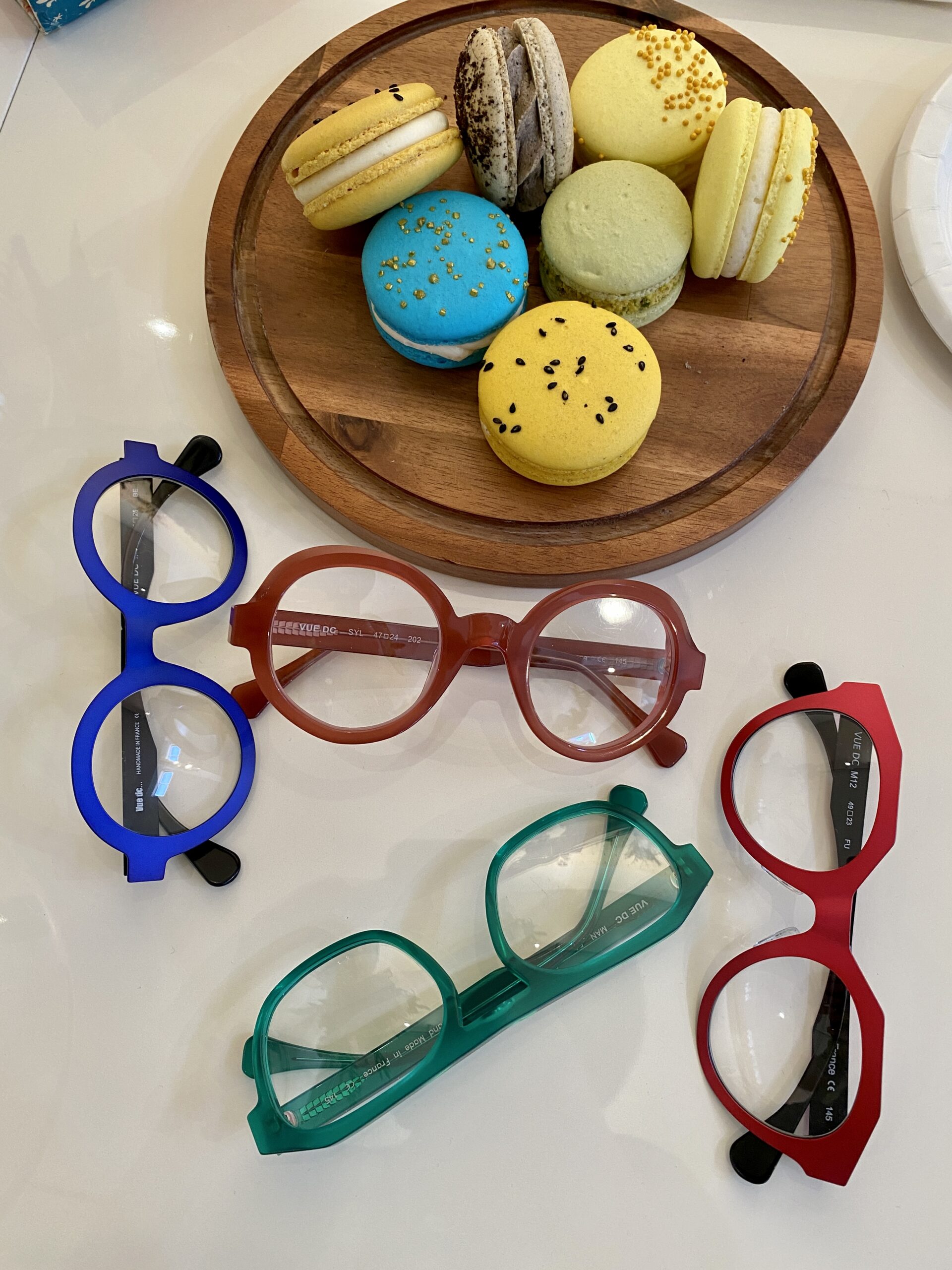 VUE DC french eyewear with locally made macarons